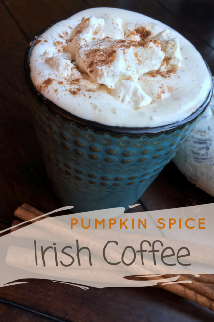 Pumpkin Spice Irish Coffee with Homemade Whipped Cream