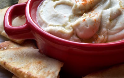 White Bean Dip and Baked Pita Chips