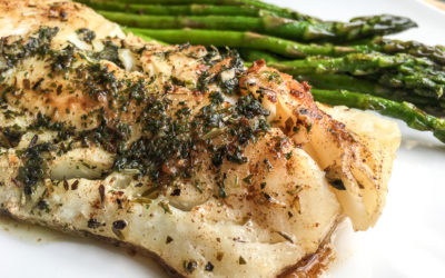 Cod with Garlic Herb Butter