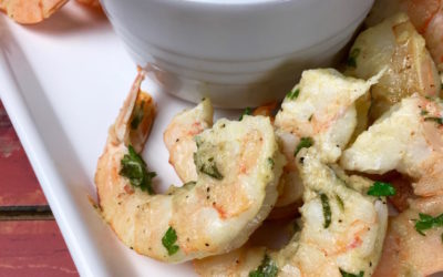 Garlic-Parmesan Shrimp with Roasted Garlic Dip