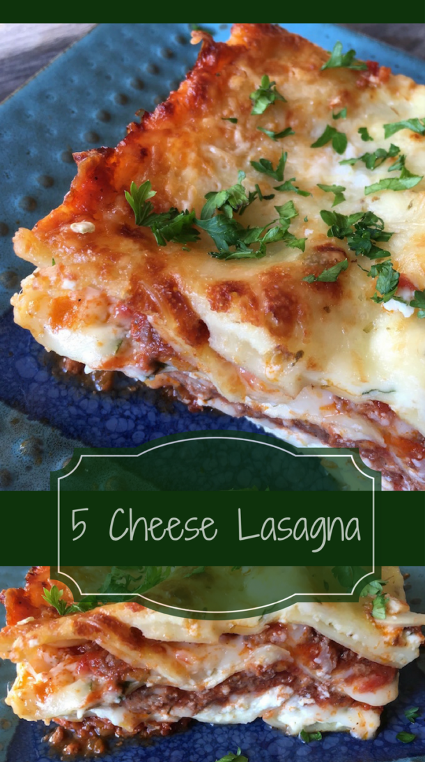 Classic Five Cheese Lasagna