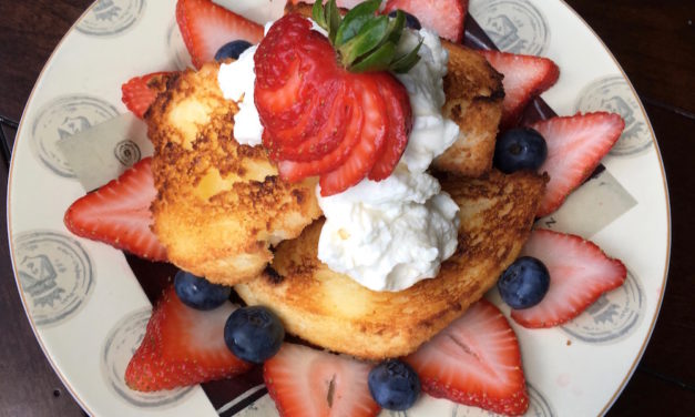 Broiled Angel Food Cake with Maple Whipped Cream