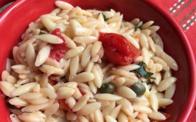 Orzo Pasta Salad with Tomatoes and Capers