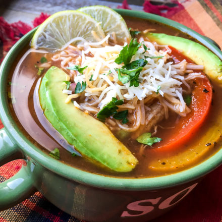 Instant Pot chicken fajita soup