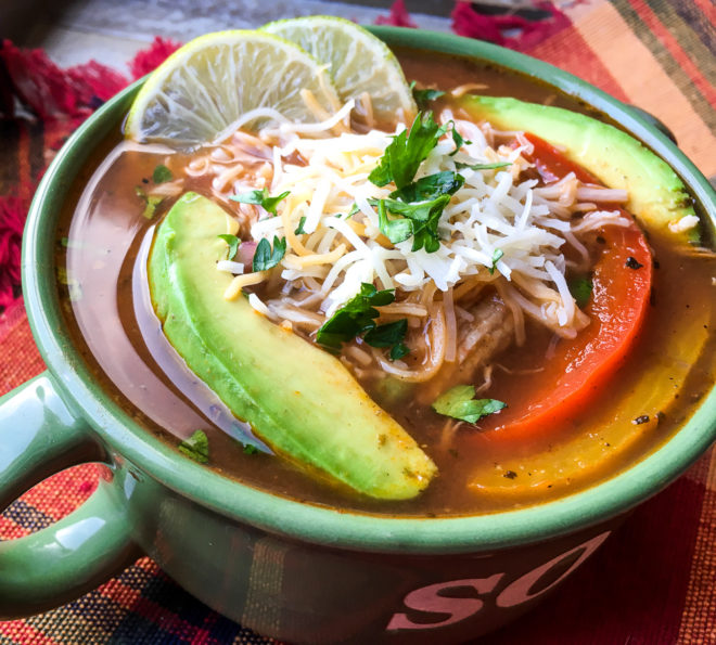 Instant Pot chicken fajita soup