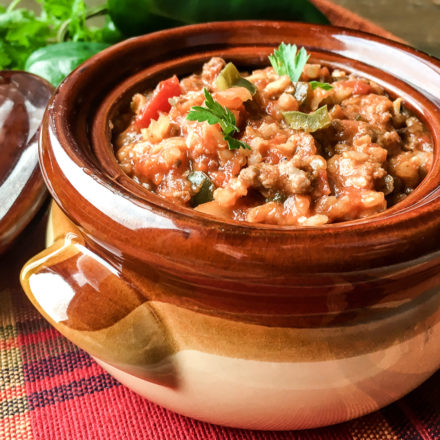 Instant Pot Stuffed Poblano Pepper Soup