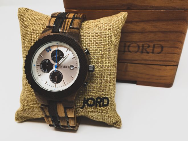 Men's Zebrawood & Bamboo Engraved Watch | Personalized Wooden Watches