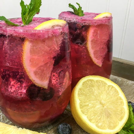 Sparkling Blueberry Maple Lemonade