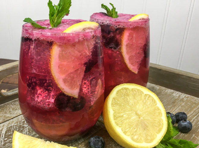 Sparkling Blueberry Maple Lemonade