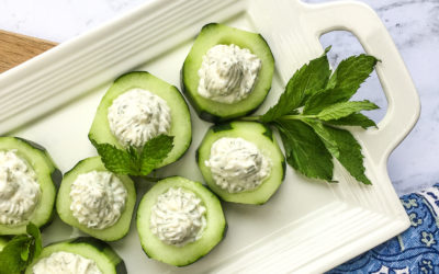 Cucumber Cups with Whipped Feta and Dill