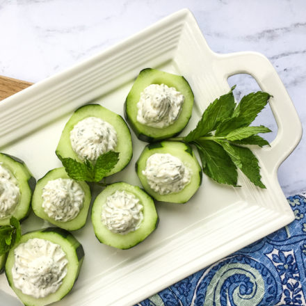 Cucumber Cups with Whipped Feta and Dill