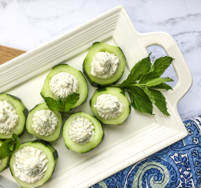 Cucumber Cups with Whipped Feta and Dill