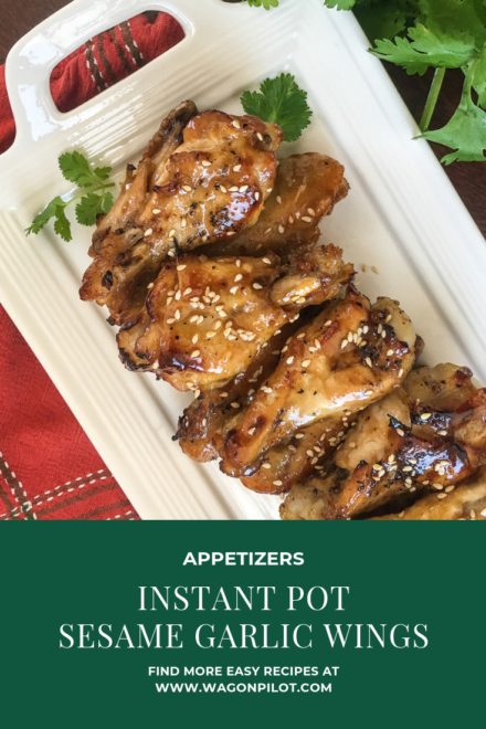 Instant Pot Sesame Garlic Chicken Wings