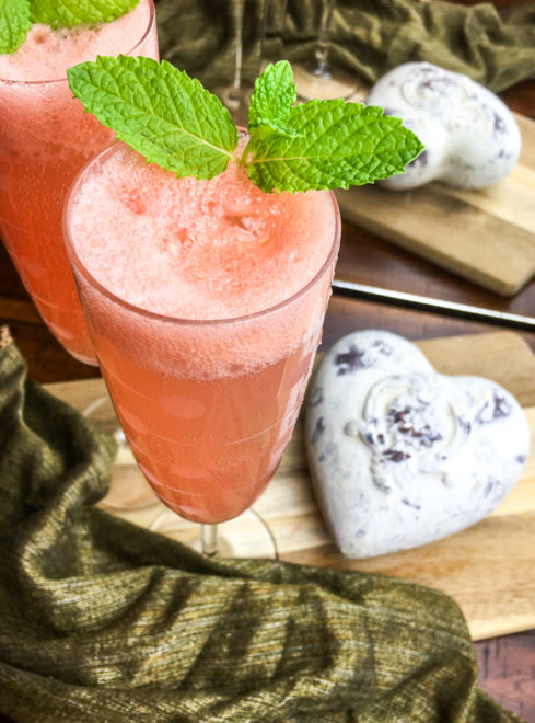 Mint Grapefruit Mimosas