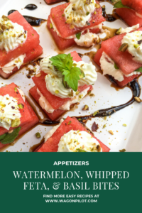 Watermelon, Whipped Feta, and Basil Bites