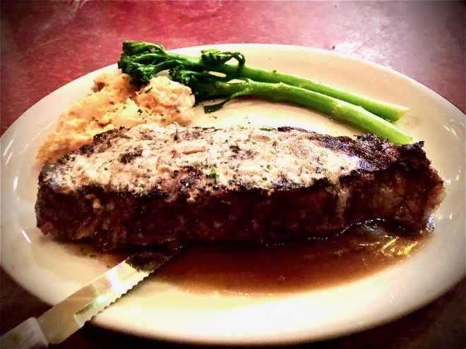 NY Strip Steak - Bonge's Tavern © Indiana Foodways Alliance