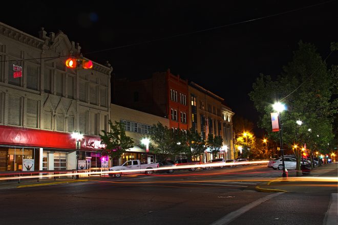 Sandusky, Ohio after dark © Wagon Pilot Adventures