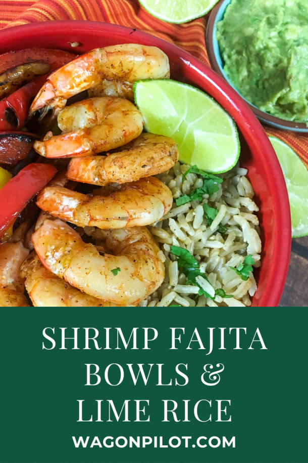 Shrimp Fajita Bowls with Cilantro Lime Rice Recipe