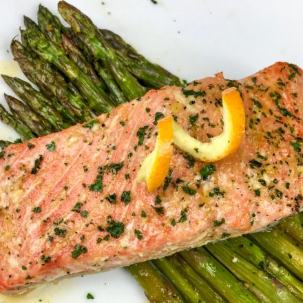 Sheet Pan Orange Glazed Salmon with Asparagus