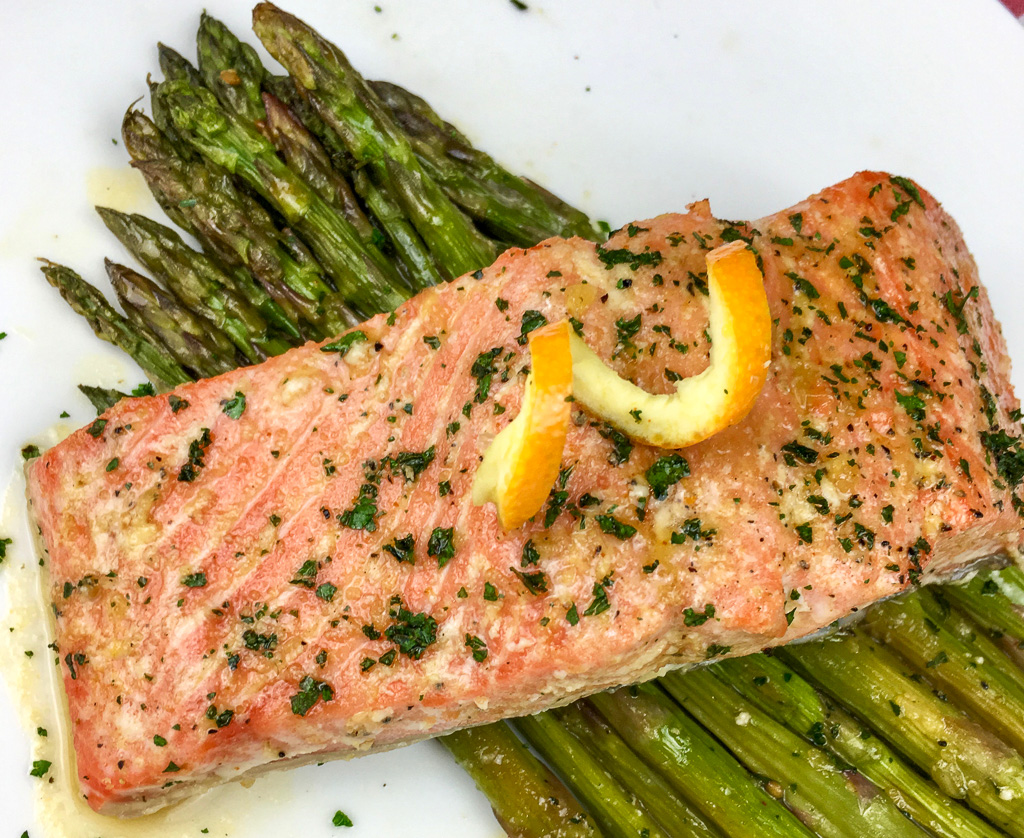 Sheet Pan Orange Glazed Salmon with Asparagus
