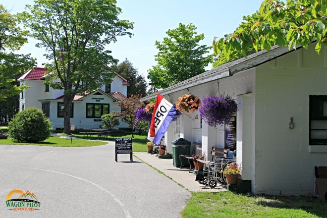 Gift shop at Grand Traverse Lighthouse on Lake Michigan © Wagon Pilot Adventures