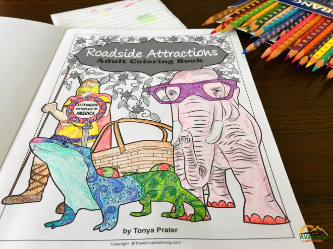 Roadside Attractions Adult Coloring Book