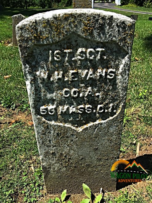 William H. Evans Civil War grave marker © R. Christensen